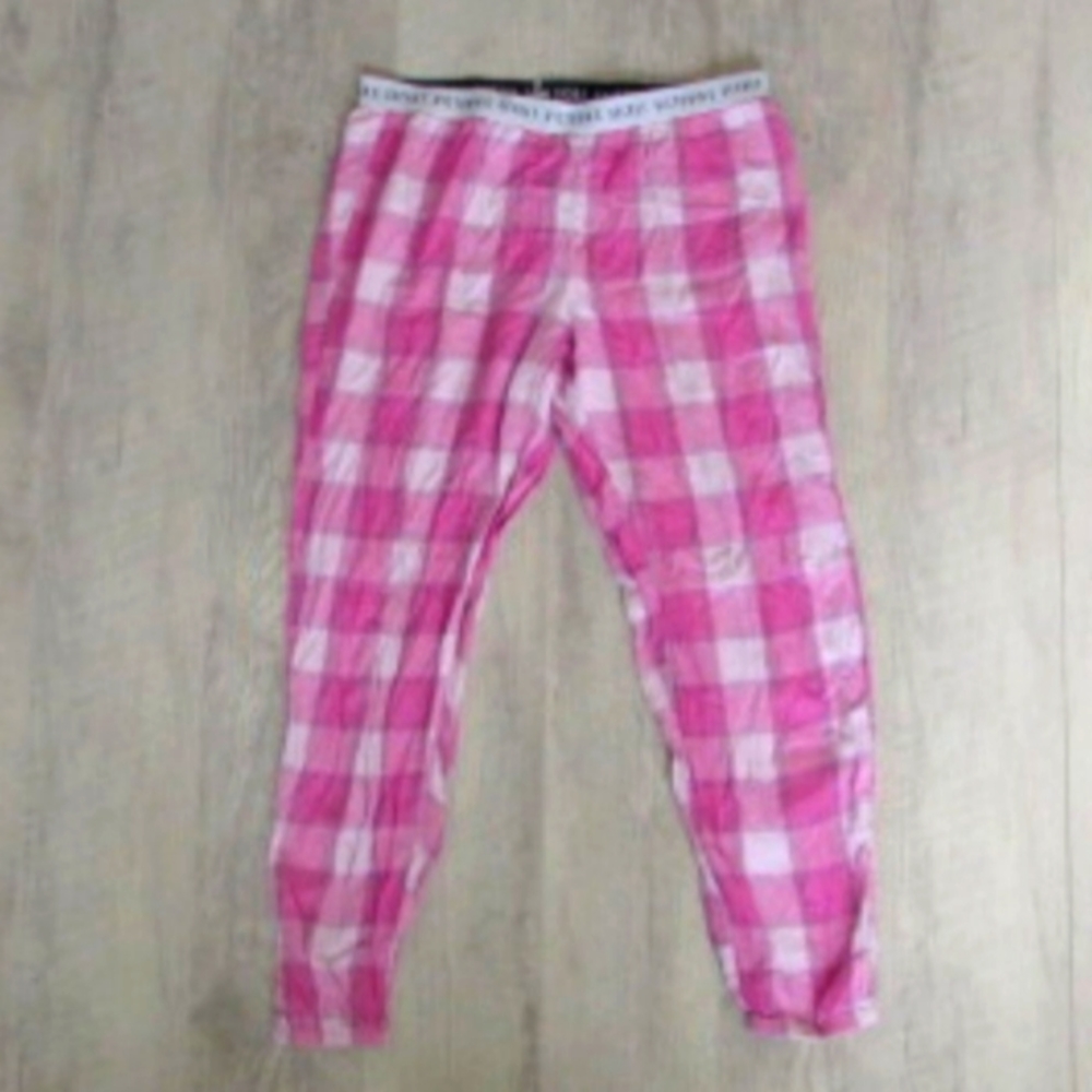 Victoria's Secret Pink Plaid Pajamas Pants Sz Med